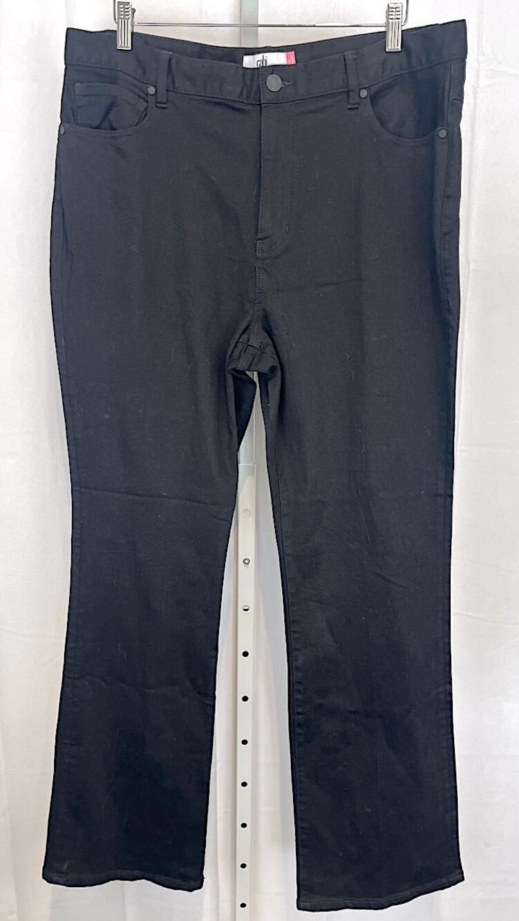 CABI 5th Avenue Jeans 4326L Zip Fly High Rise 5 Pocket Bootcut Black 16 Long 16L